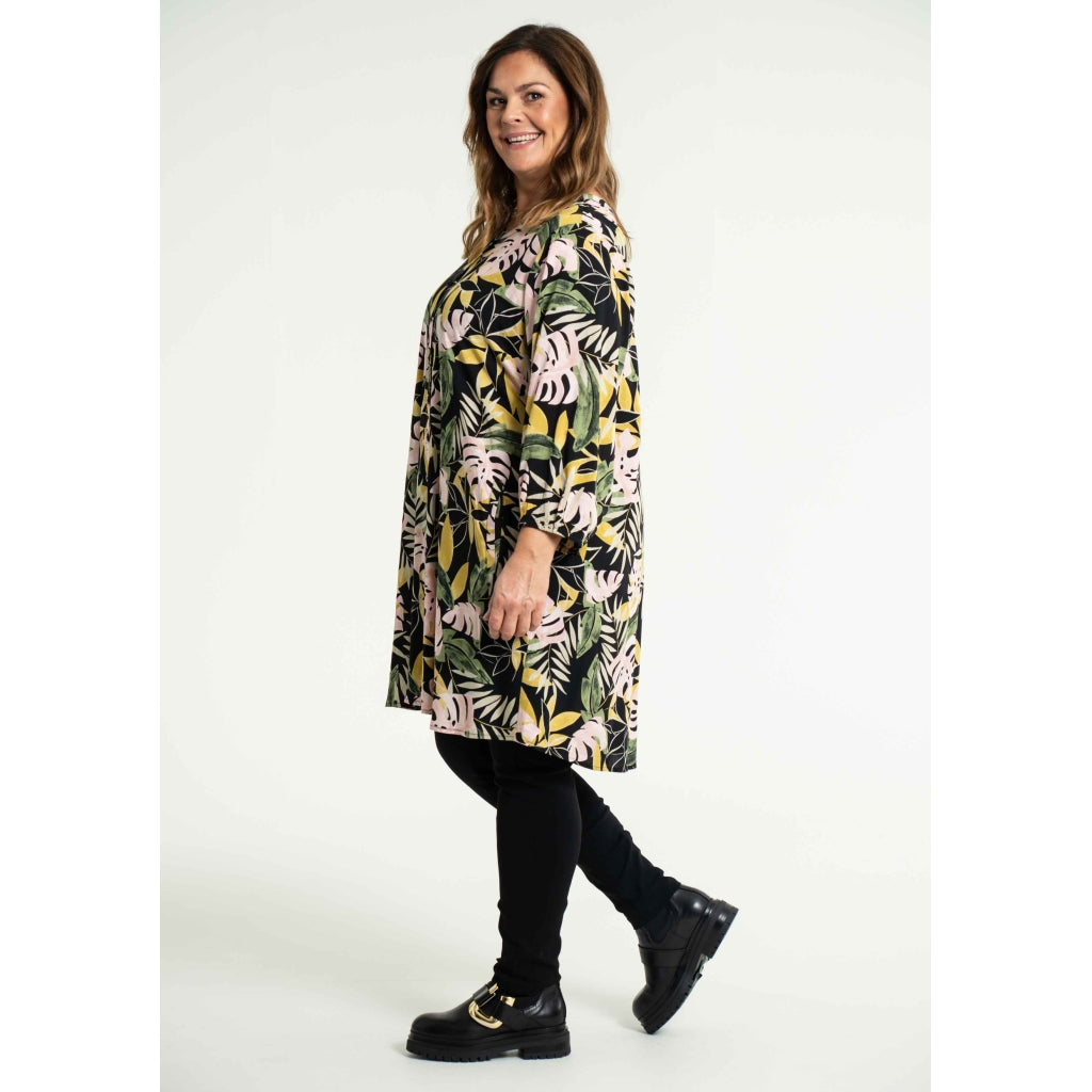 Gozzip Woman Adina Shirt Tunic Shirt Tunic Black printed