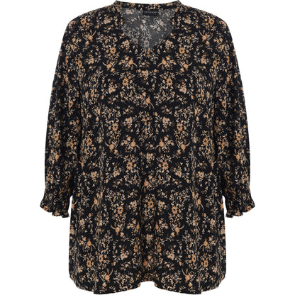 Gozzip Woman Annah Blouse Blouse Black printed