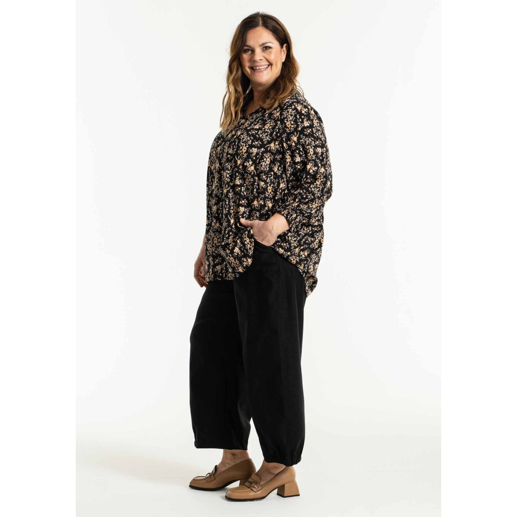 Gozzip Woman Annah Blouse Blouse Black printed