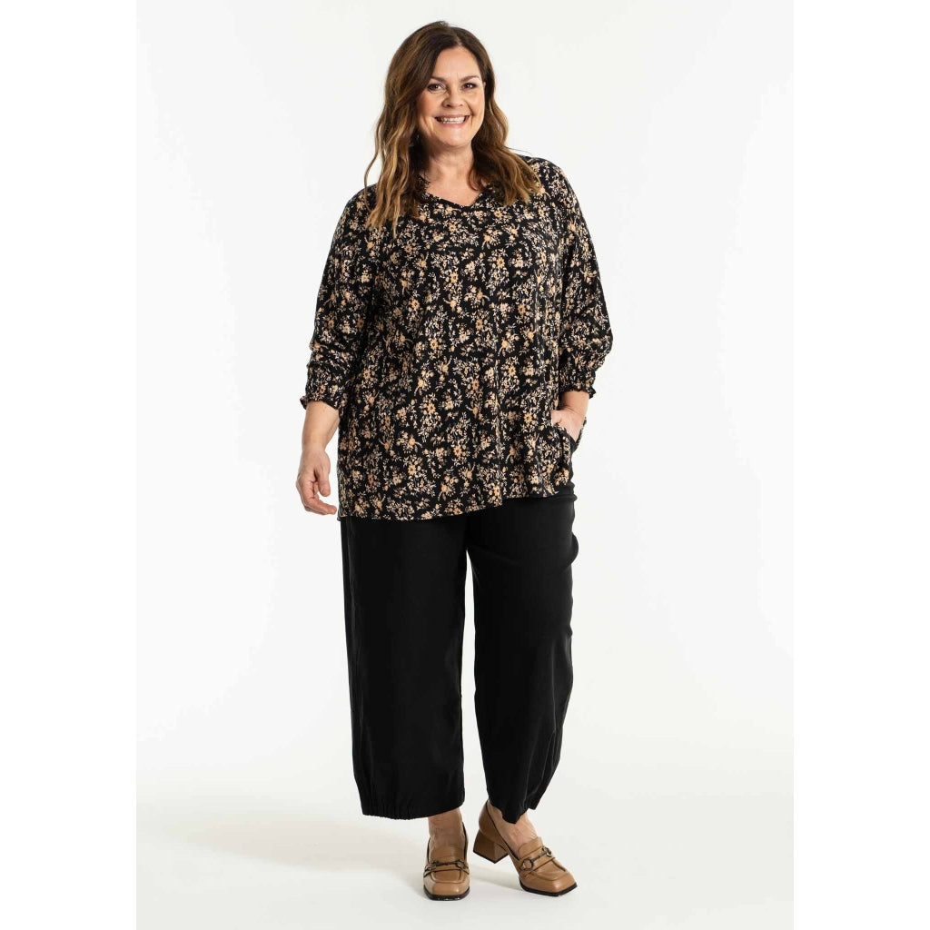 Gozzip Woman Annah Blouse Blouse Black printed