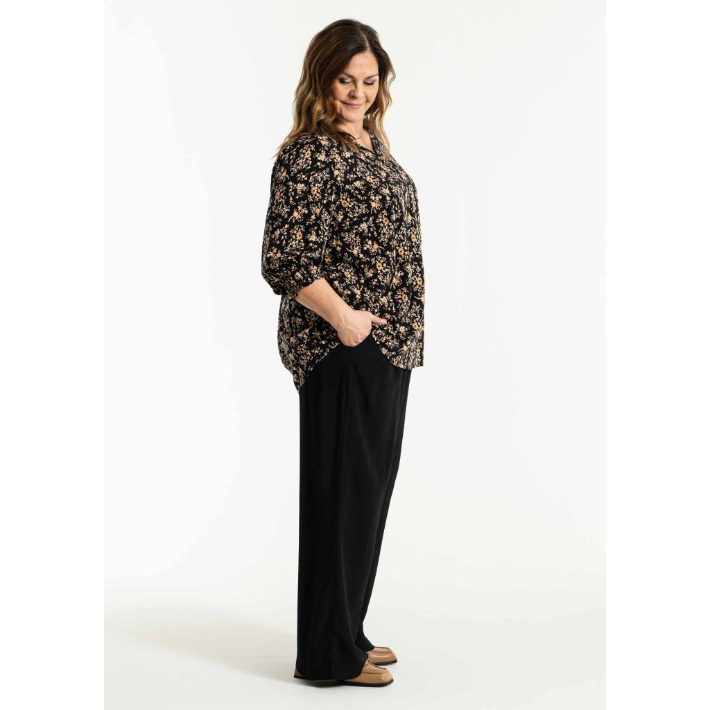 Gozzip Woman Annah Blouse Blouse Black printed