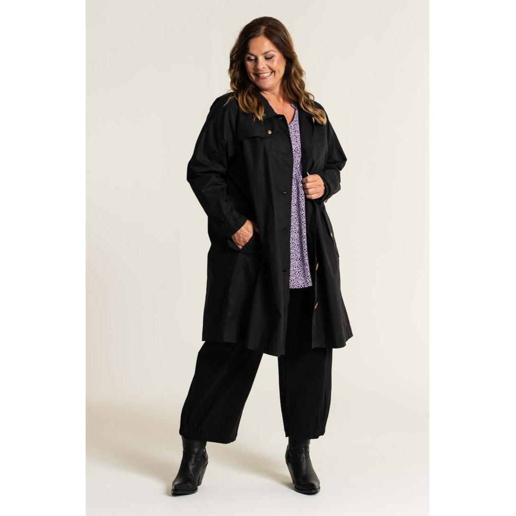 Gozzip Woman Beatrice Trenchcoat - FLERE FARVER Coat Black