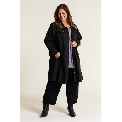 Gozzip Woman Beatrice Trenchcoat - FLERE FARVER Coat Black