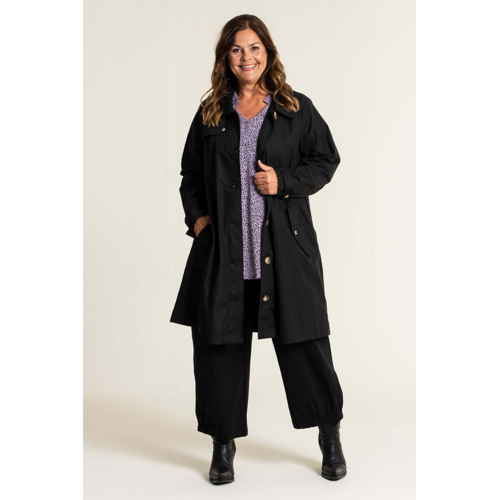 Gozzip Woman Beatrice Trenchcoat - MORE COLOURS Coat Black