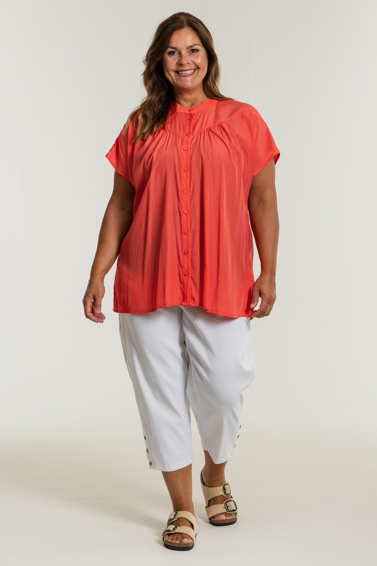 Gozzip Woman Begina Blouse - FLERE FARVER Blouse Coral