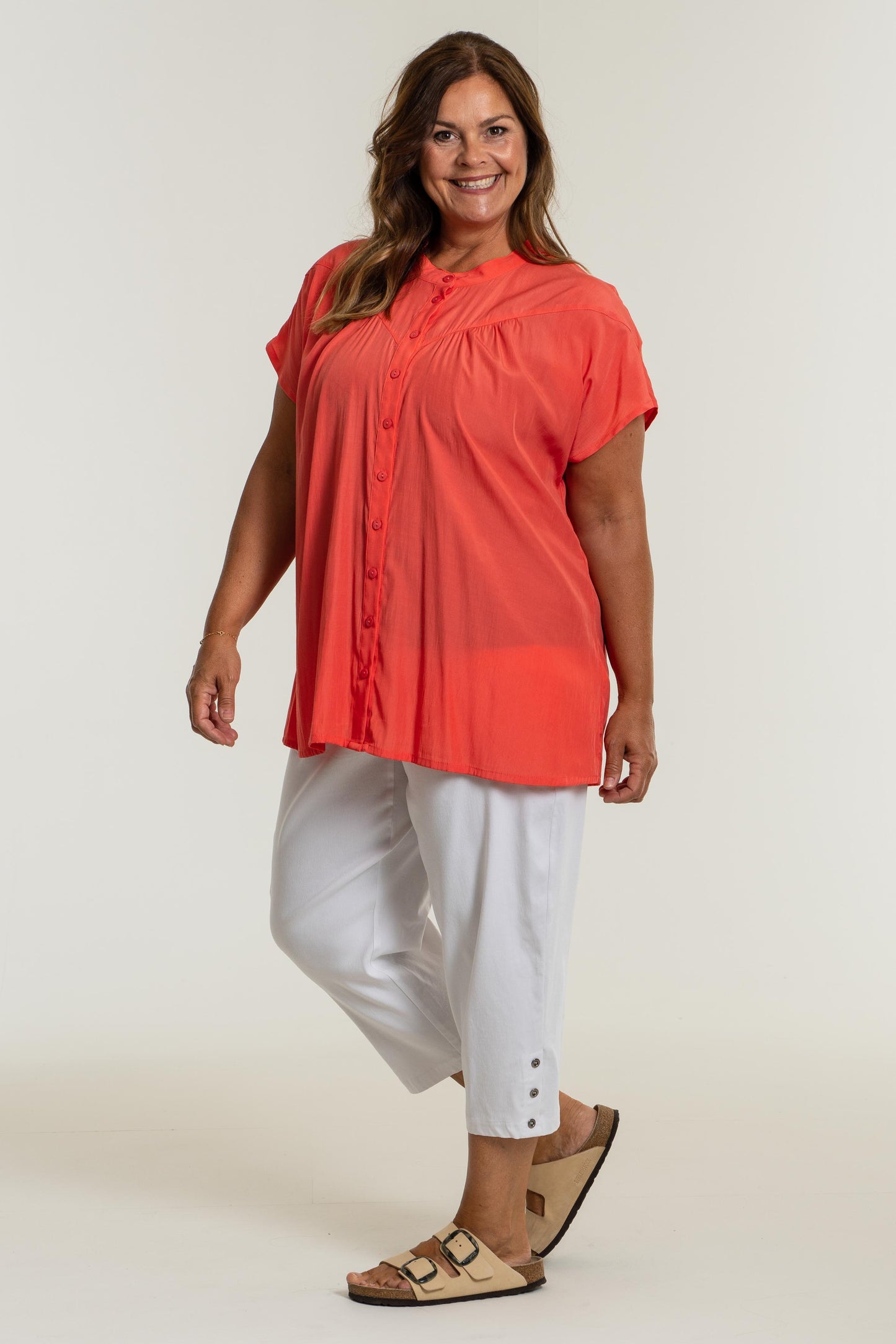 Gozzip Woman Begina Blouse - FLERE FARVER Blouse Coral