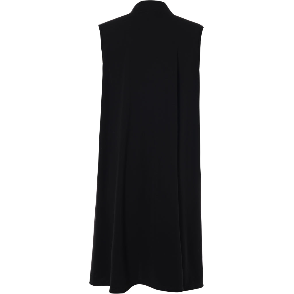 Gozzip Woman Bejse Long Waistcoat Waistcoat Black