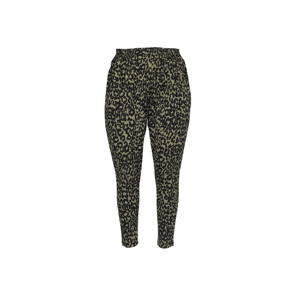 Gozzip Woman Benita Pants Pants Army Green Printed