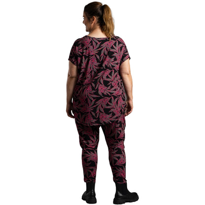 Gozzip Woman Benita Pants Pants Black with print