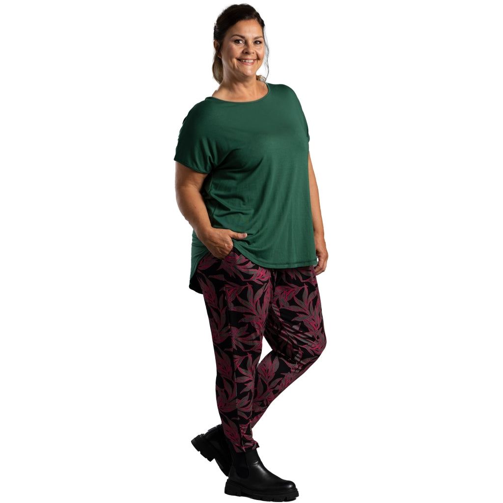 Gozzip Woman Benita Pants Pants Black with print