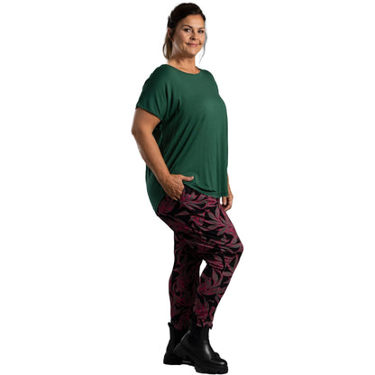 Gozzip Woman Benita Pants Pants Black with print