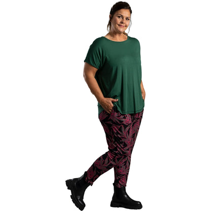 Gozzip Woman Benita Pants Pants Black with print