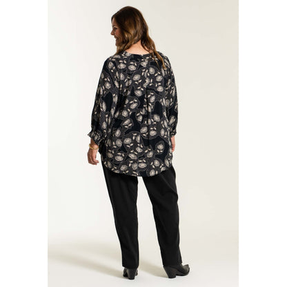 Gozzip Woman Beth Blouse Blouse Black with Beige