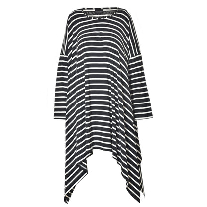 Gozzip Woman Catrine Oversize Tunic Oversize Tunic Black with white