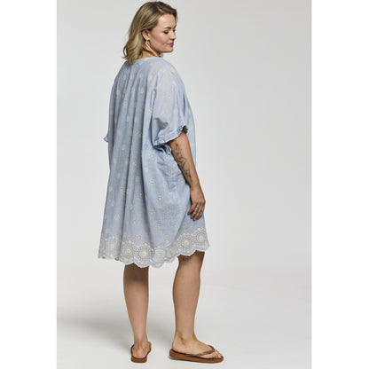 Gozzip Woman Charlotte Oversize shirt Tunic Oversize shirt tunic Blue/Off-White Strip