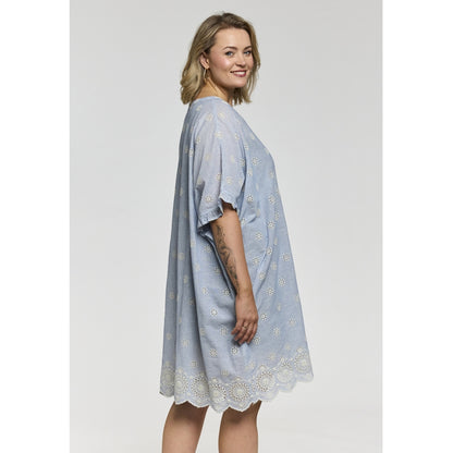 Gozzip Woman Charlotte Oversize shirt Tunic Oversize shirt tunic Blue/Off-White Strip