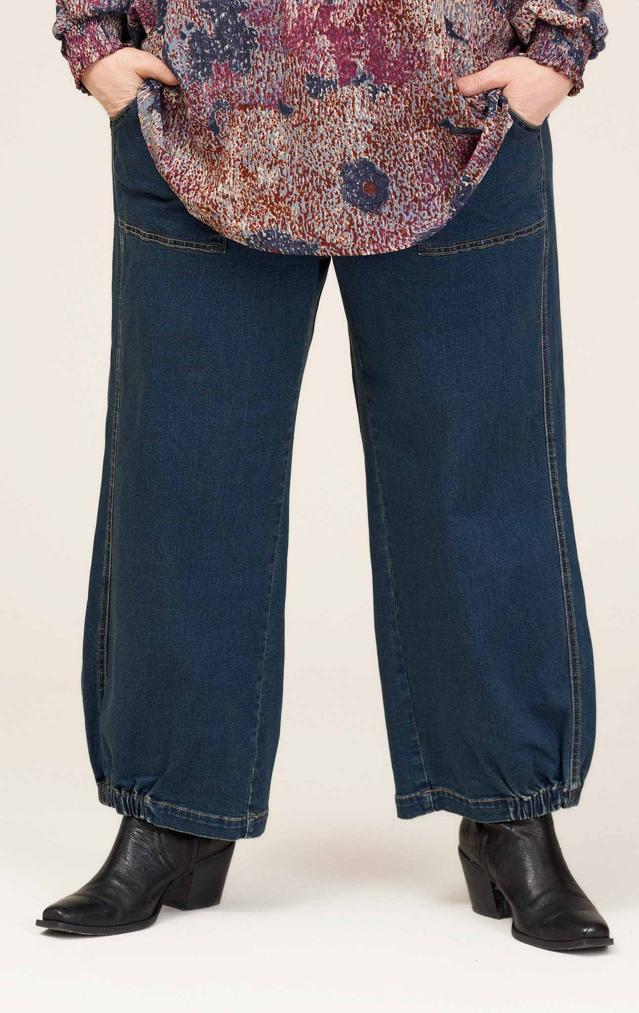 Gozzip Woman Clara Baggy pants Baggy pants Dark blue denim