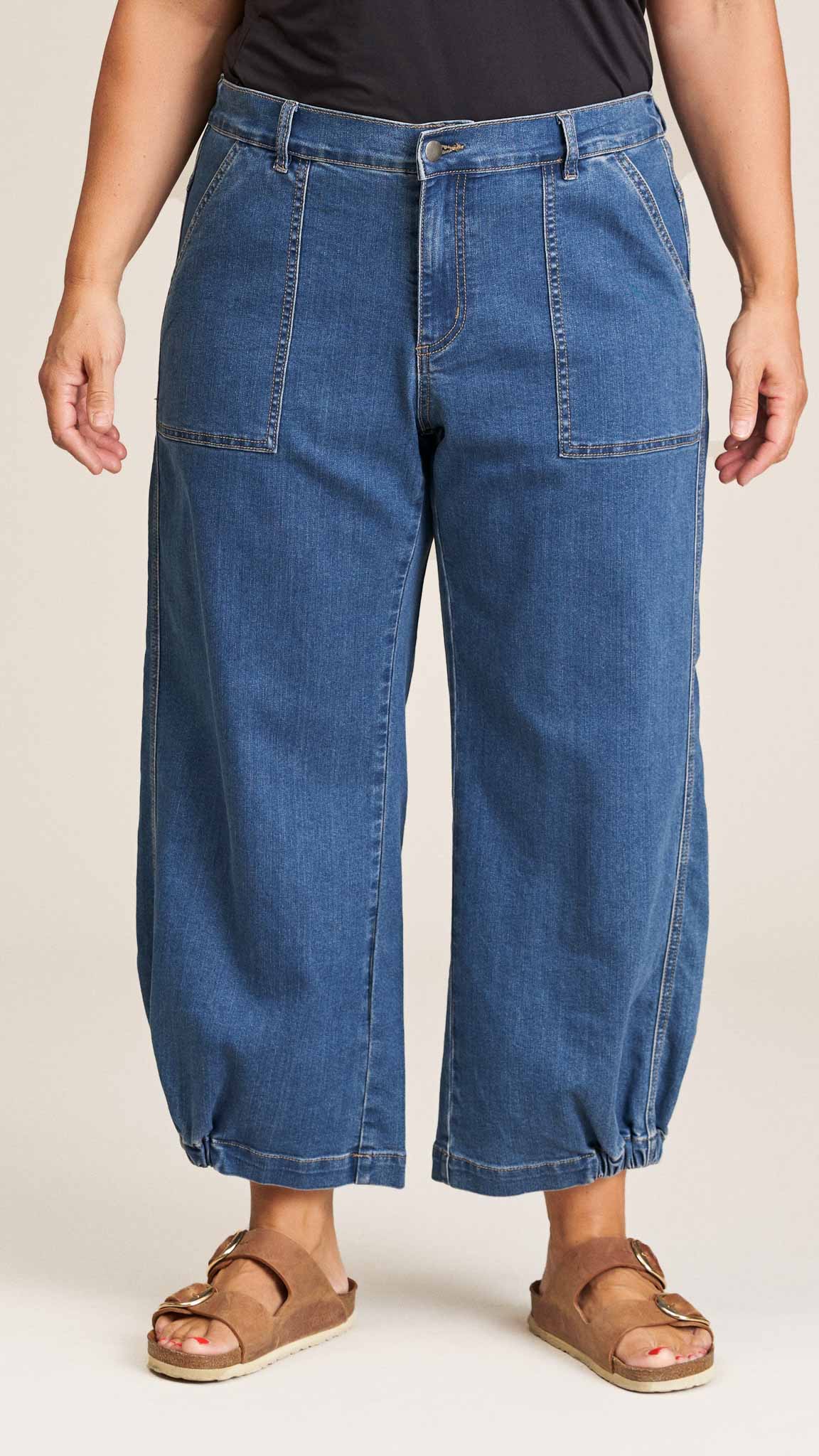 Gozzip Woman Clara Baggy pants Jeans Denim Blue