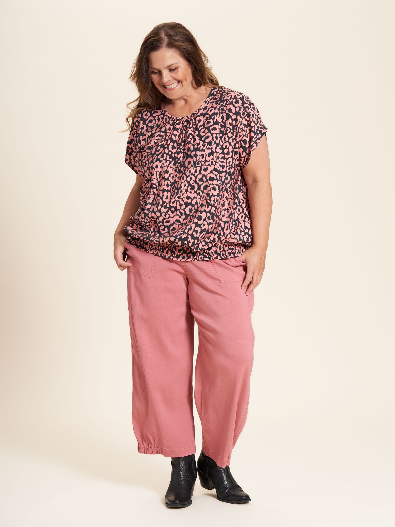 Gozzip Woman Clara Baggy pants Pants 135 Dusty Rose