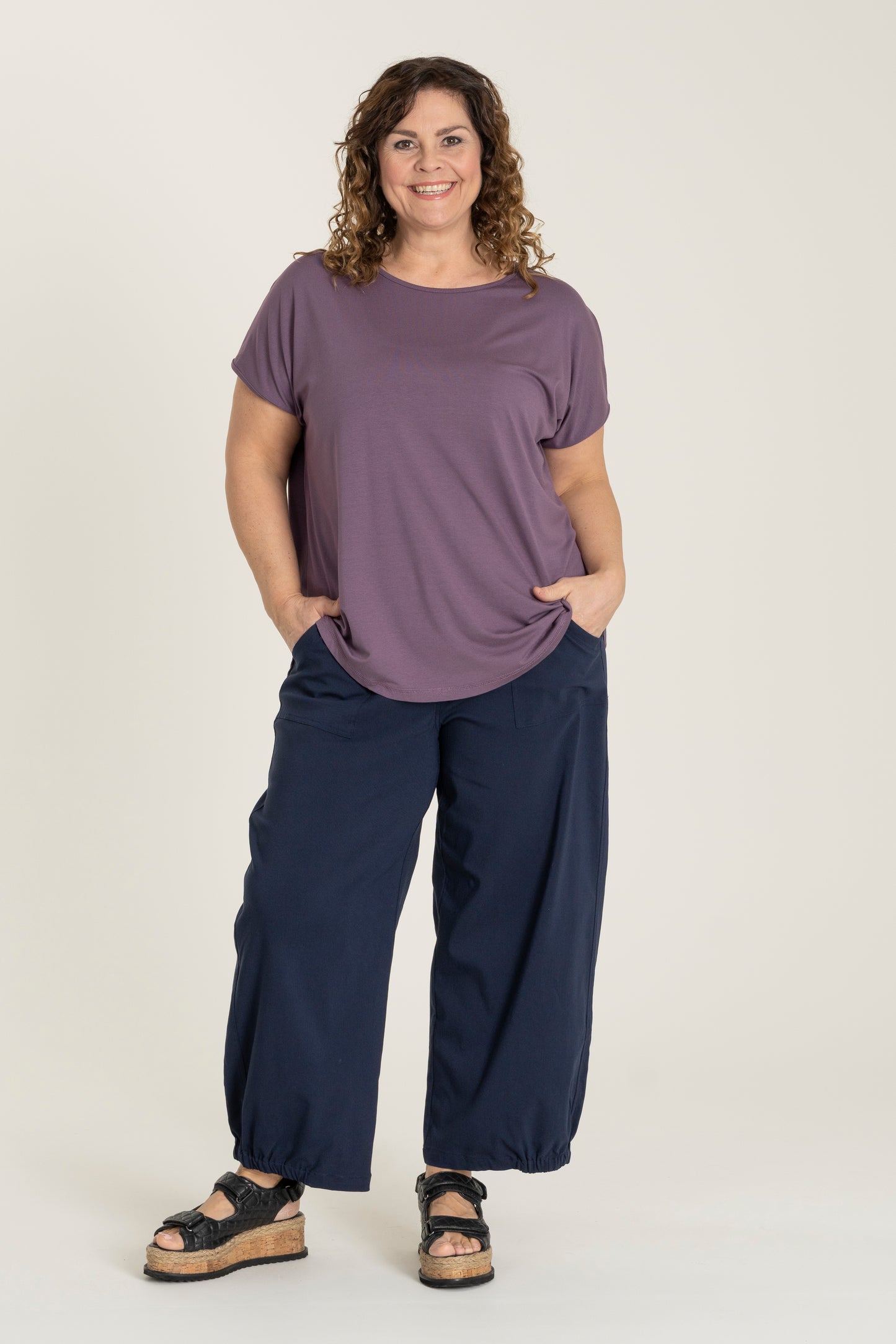 Gozzip Woman Clara Baggy pants Pants 70 Navy