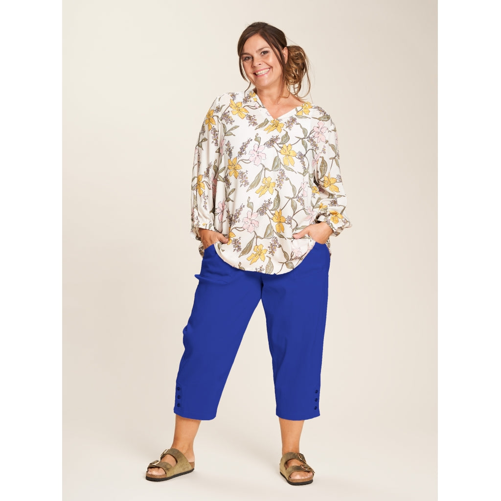 Gozzip Woman Clara Loose capri pants Loose Pant Royal Blue