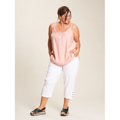 Gozzip Woman Clara Loose capri pants Loose Pant White