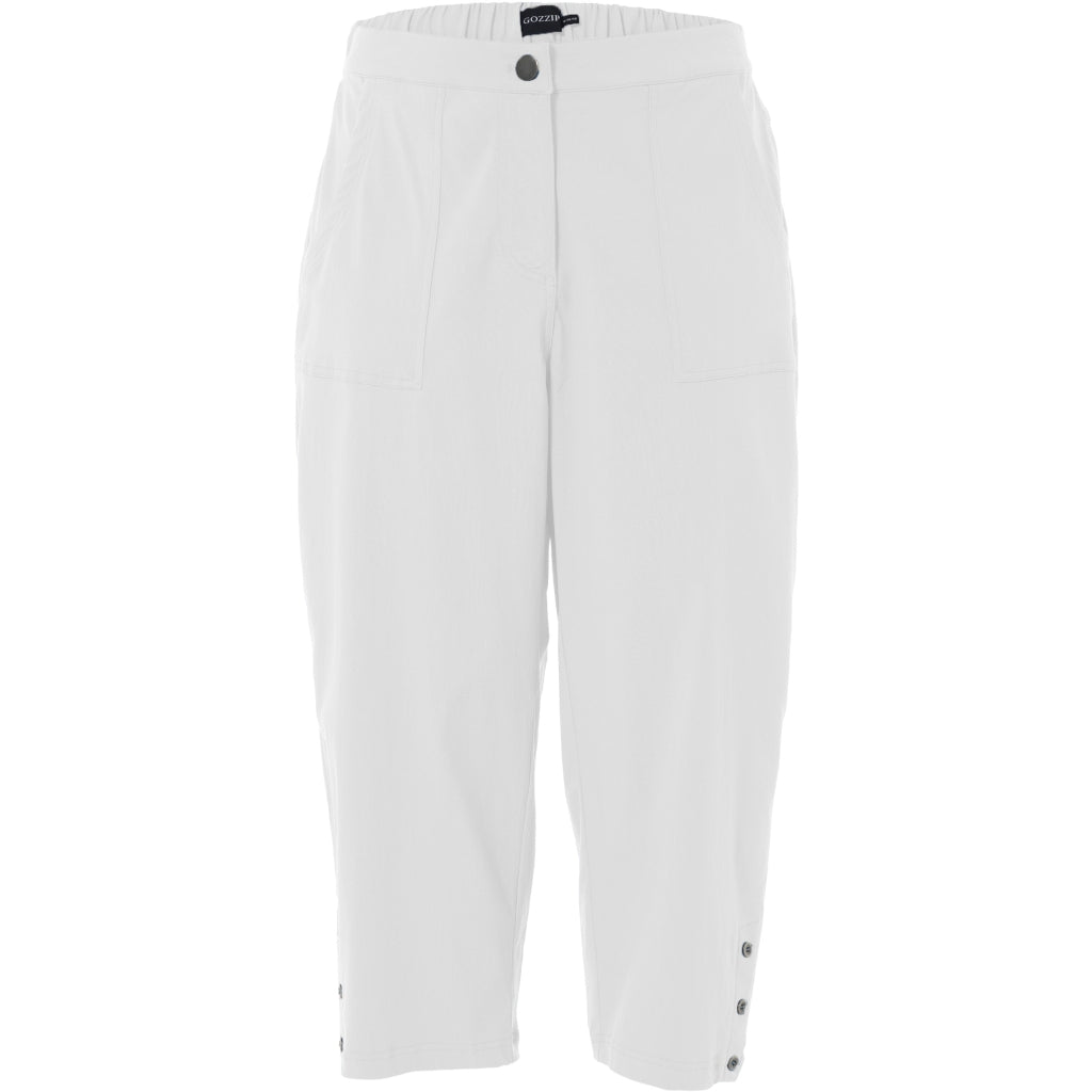 Gozzip Woman Clara Loose capri pants - MORE COLOURS Loose Pant 2 White