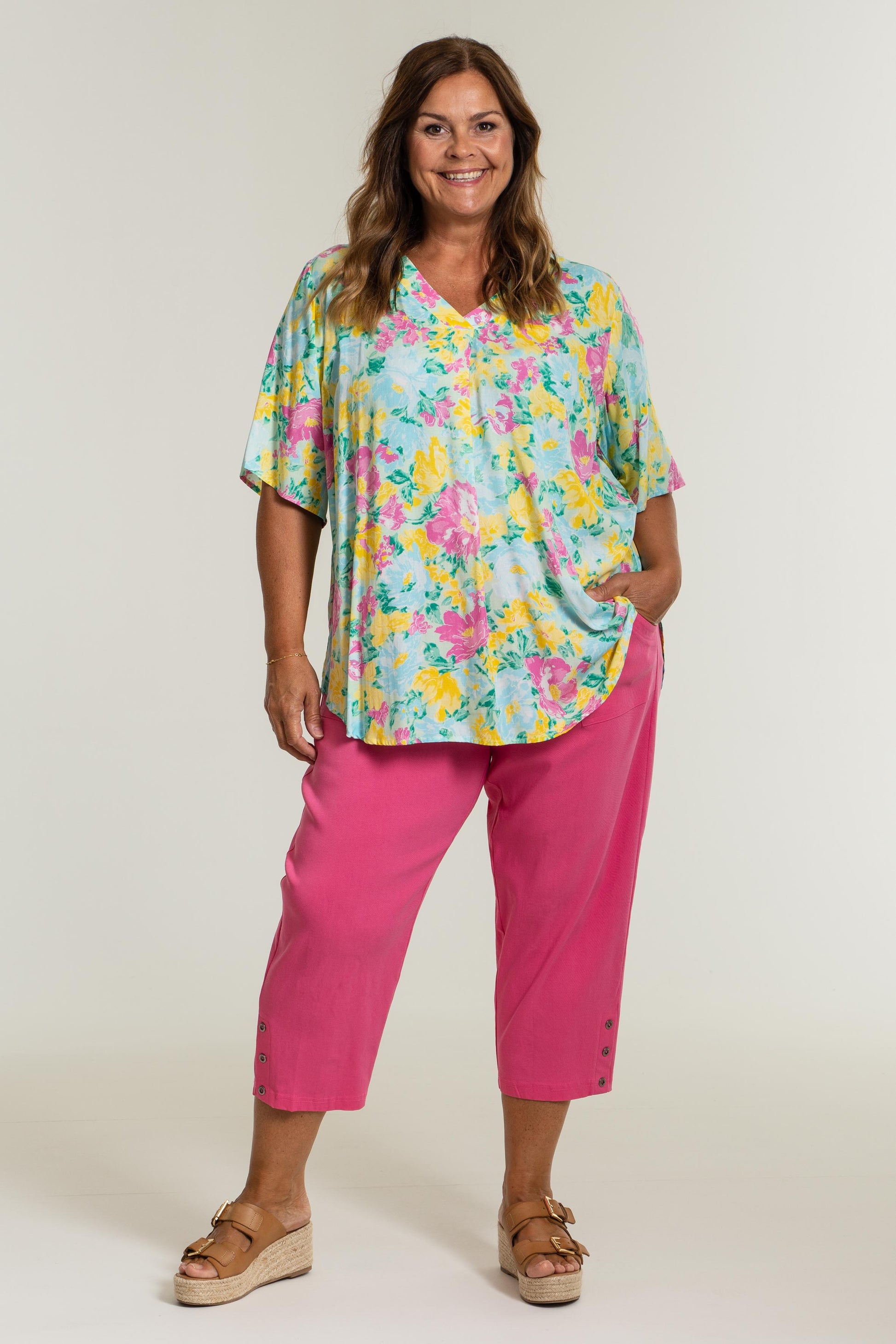 Gozzip Woman Clara Loose capri pants - MORE COLOURS Loose Pant Candy