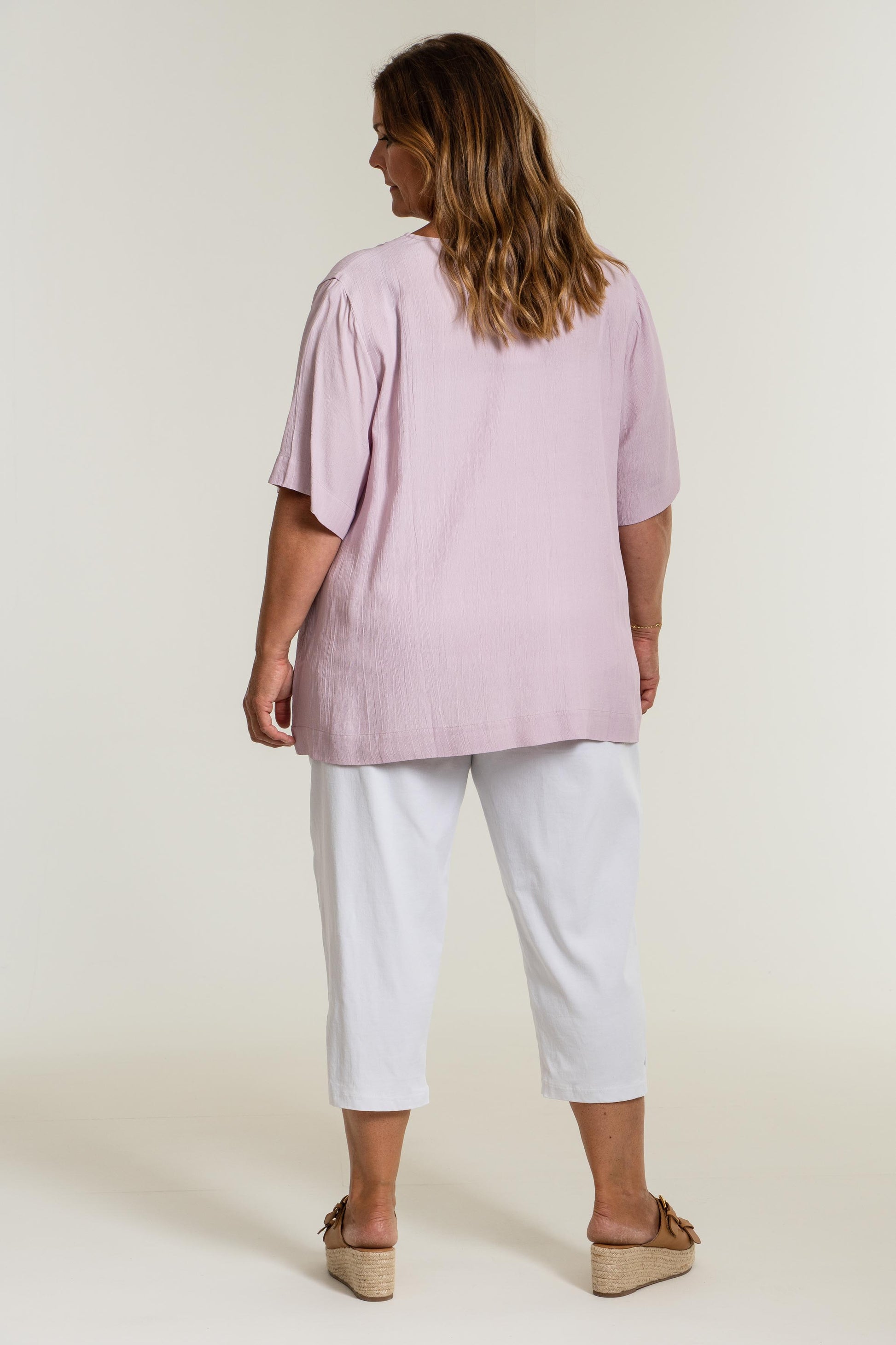 Gozzip Woman Clara Loose capri pants - MORE COLOURS Loose Pant White