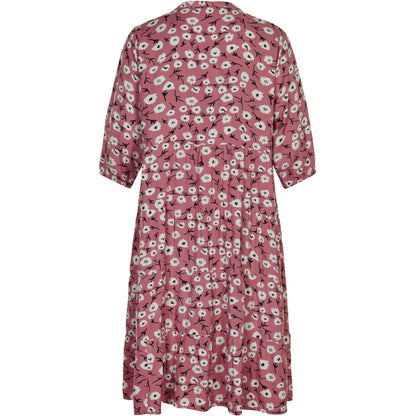 Gozzip Woman Ea Shirt Dress Shirt Dress Dusty Rose printed
