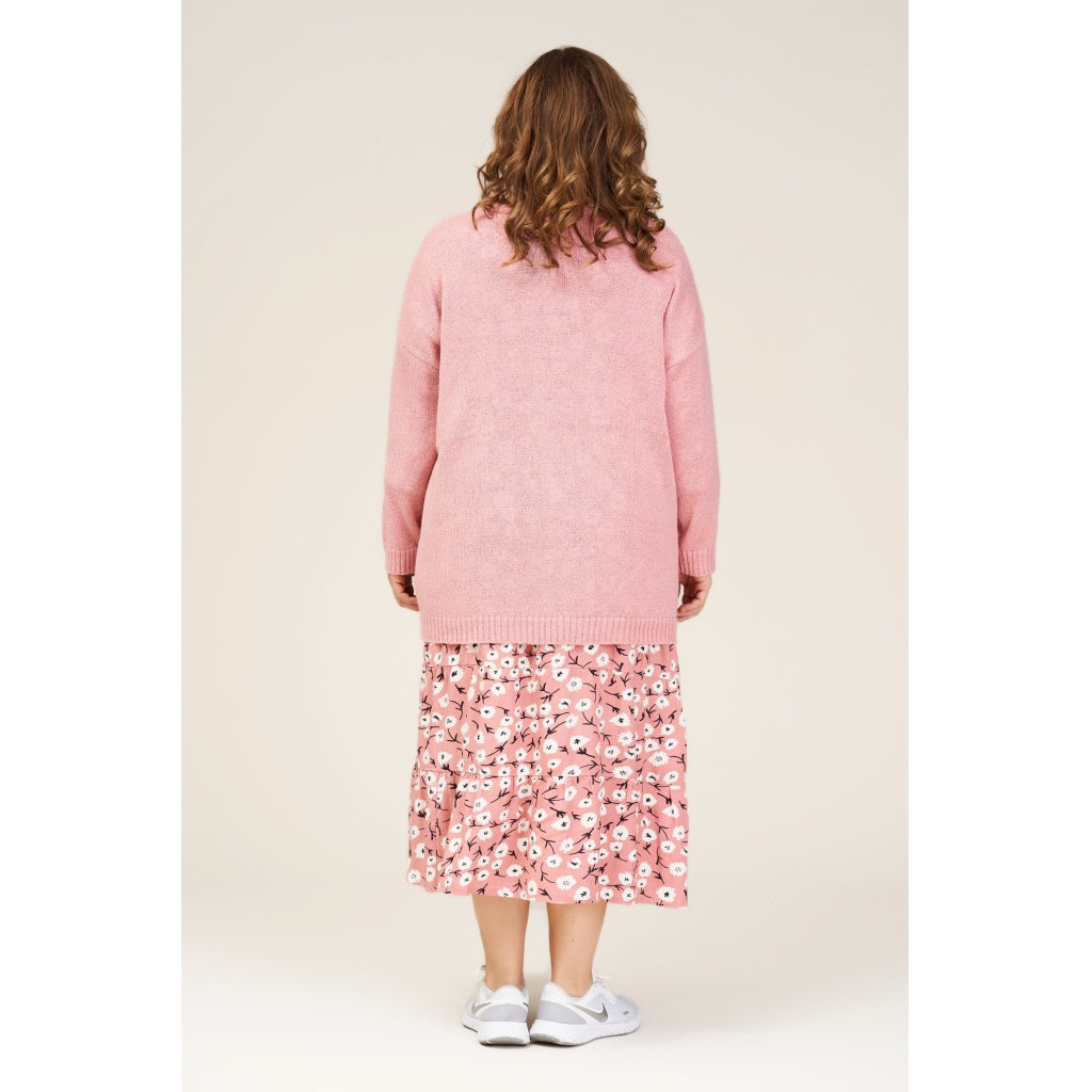 Gozzip Woman Ea Shirt Dress Shirt Dress Dusty Rose printed