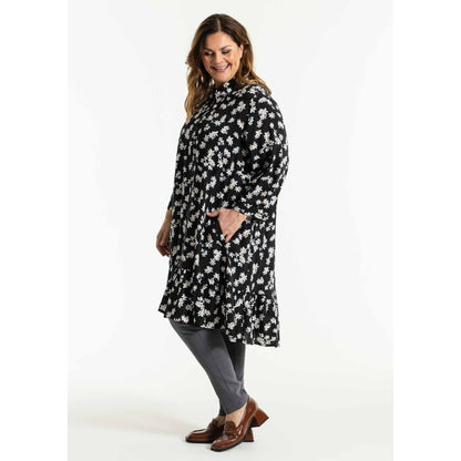 Gozzip Woman Edith Shirt tunic Shirt Tunic Black printed