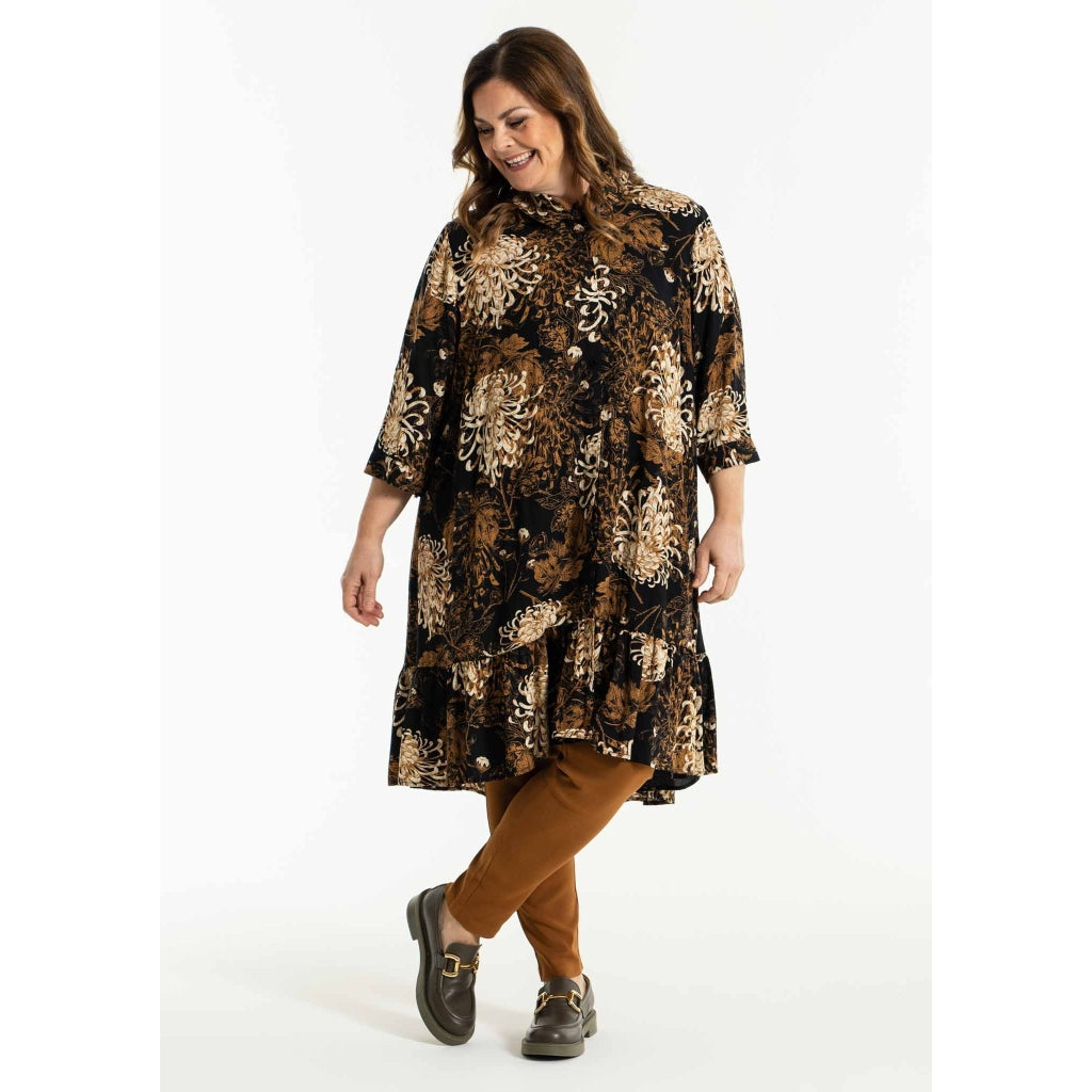 Gozzip Woman Edith Shirt tunic Shirt Tunic Black printed