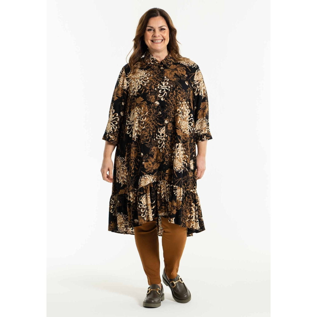 Gozzip Woman Edith Shirt tunic Shirt Tunic Black printed