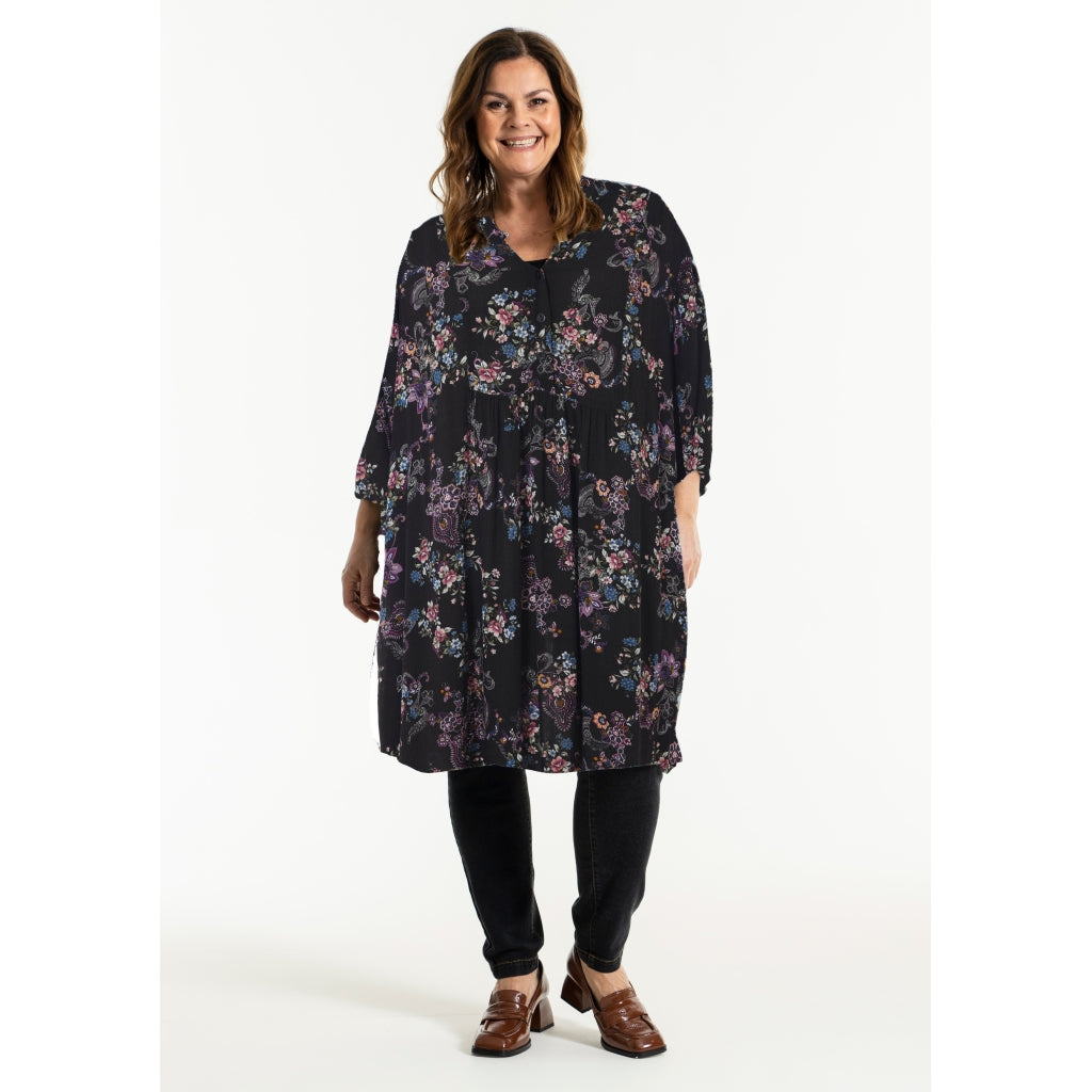 Gozzip Woman Elly Tunic Tunic Black printed