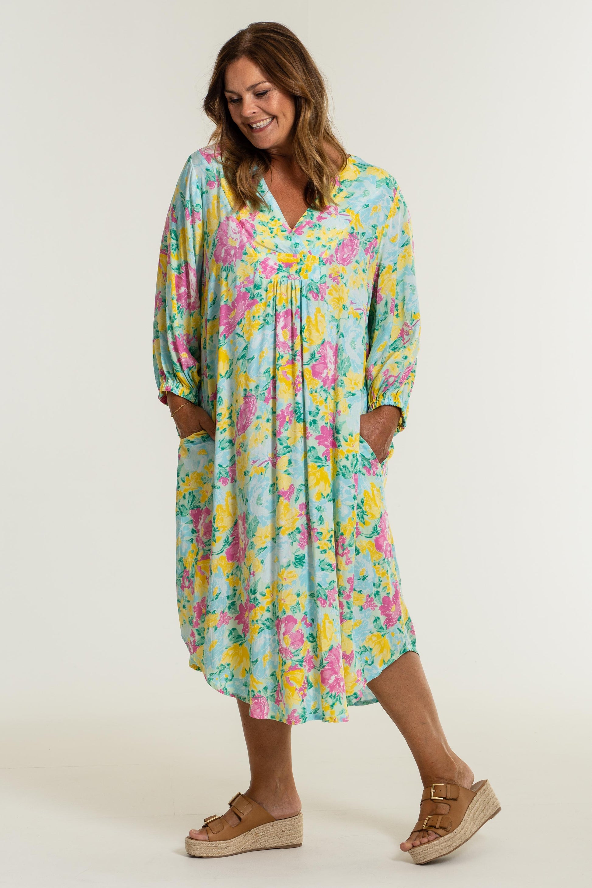 Gozzip Woman Else Dress Dress Pastel green printed