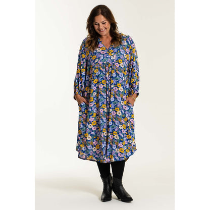 Gozzip Woman Else Dress - MORE COLOURS Dress Blue with print