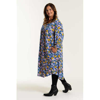 Gozzip Woman Else Dress - MORE COLOURS Dress Blue with print