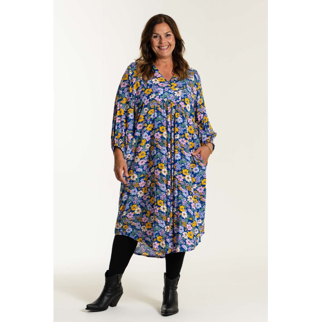 Gozzip Woman Else Dress - MORE COLOURS Dress Blue with print