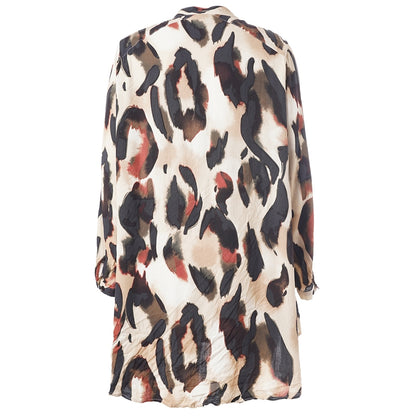 Gozzip Woman GAelina Shirt Shirt Sand with black orange pattern