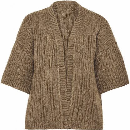 Gozzip Woman GAida Knit Cardigan Cardigan Brown