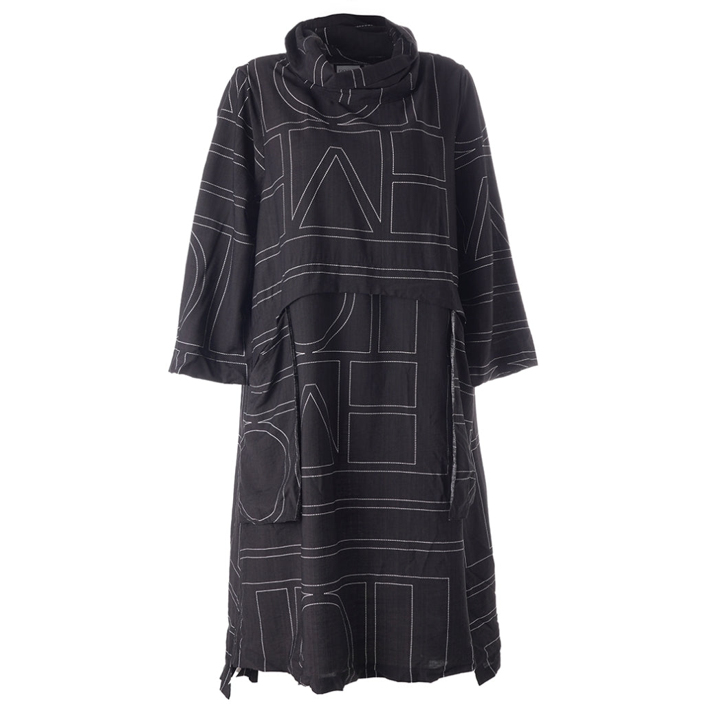 Gozzip Woman GAlara Dress Dress Black with white