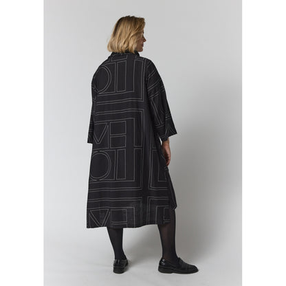 Gozzip Woman GAlara Dress Dress Black with white