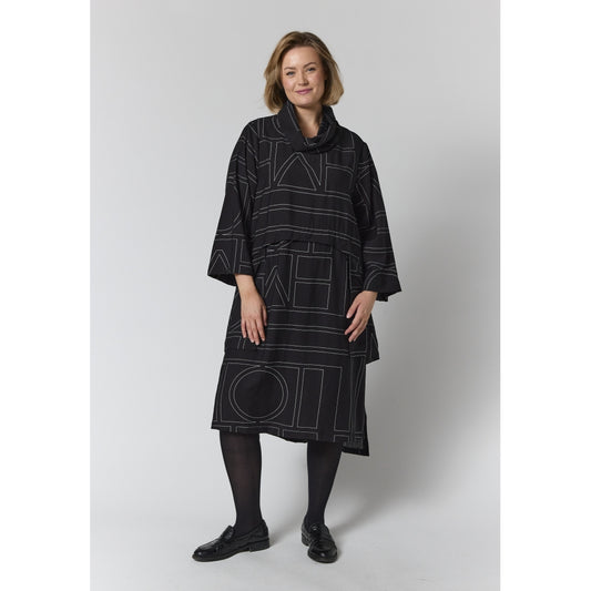 Gozzip Woman GAlara Dress Dress Black with white