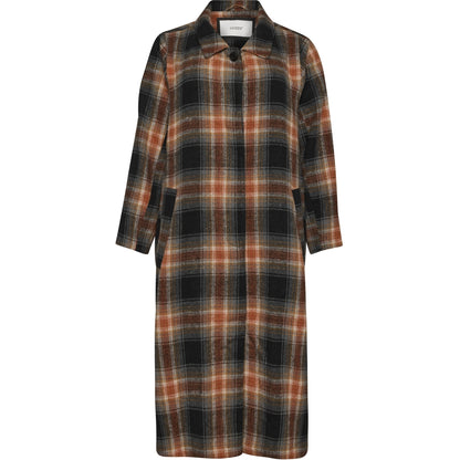 Gozzip Woman GAlaya long checked coat Coat Multi Colour