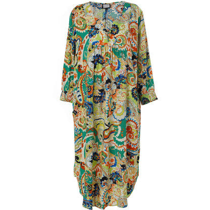 Gozzip Woman GAlice Dress Dress Green print as style no. G242021