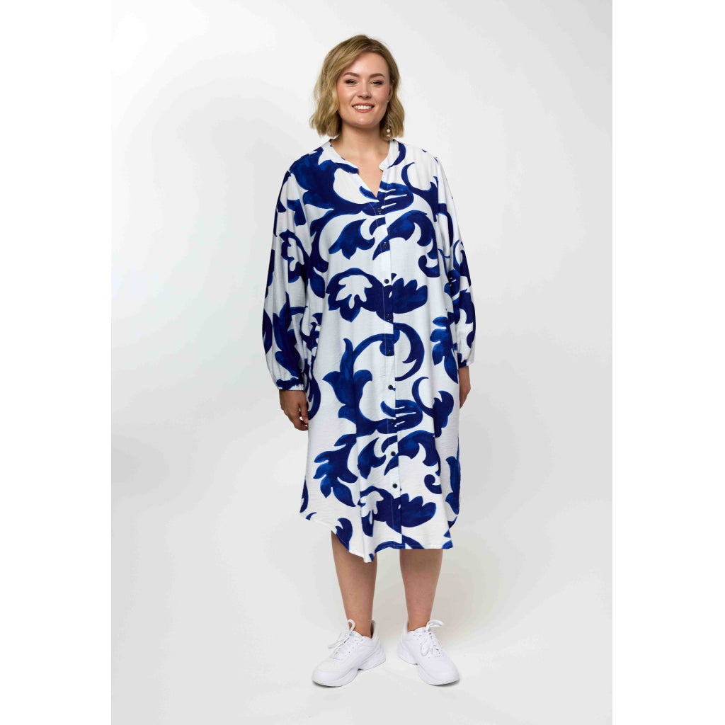Gozzip Woman GAnja Dress Dress Offwhite-Blue