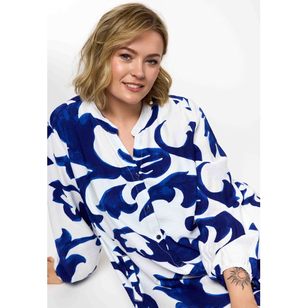 Gozzip Woman GAnja Dress Dress Offwhite-Blue