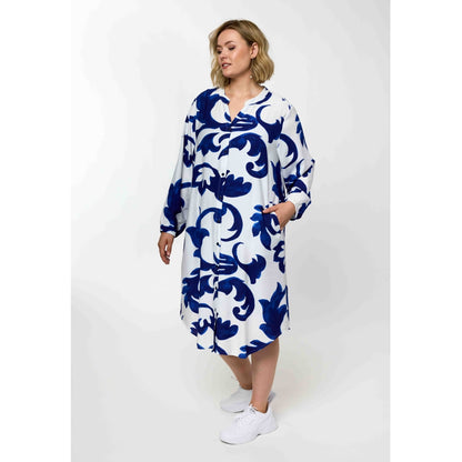 Gozzip Woman GAnja Dress Dress Offwhite-Blue