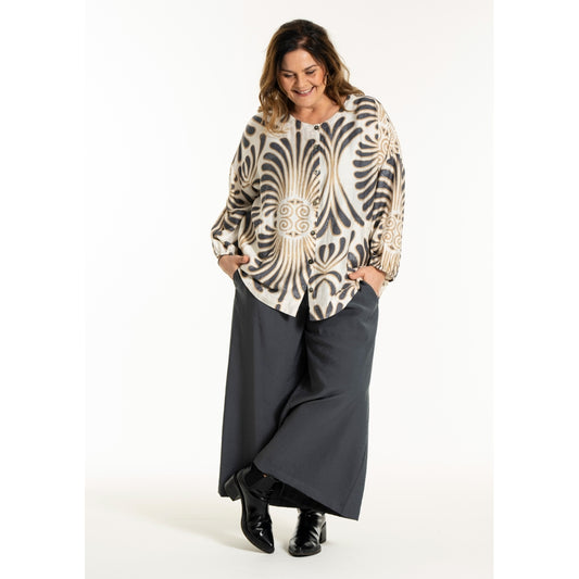 Gozzip Woman GAnn-Mari Blouse Blouse Off White / Grey